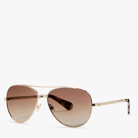 Kate Spade Gold Aviator Sunglasses Avaline